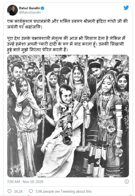 Rahul Gandhi Tweet