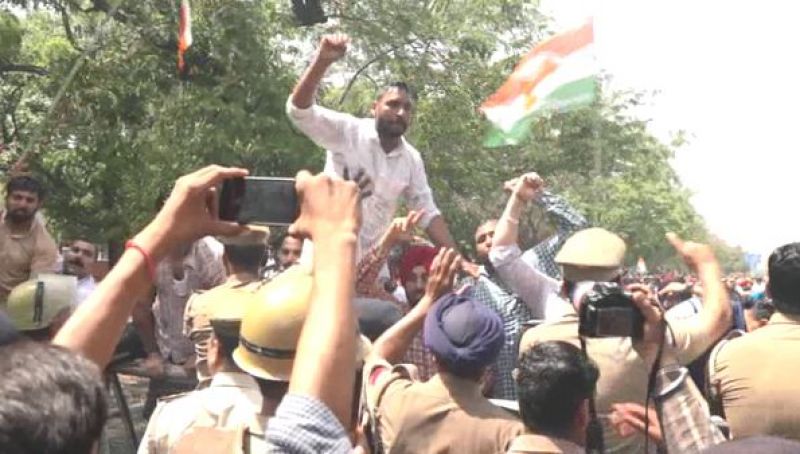 Youth Congress workers protest