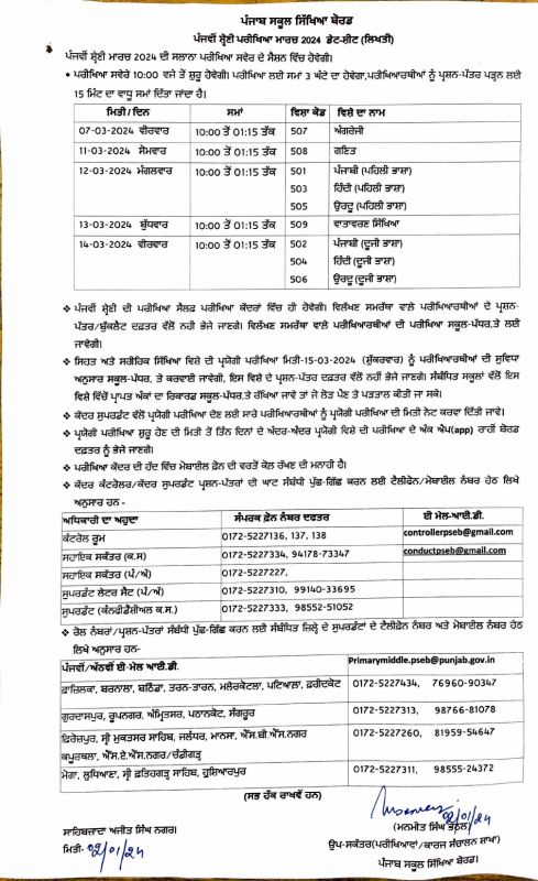 Datesheet Datesheet