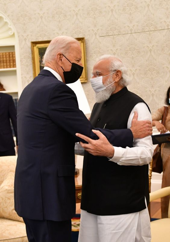 Indian PM Narendra Modi meets US President Joe Biden Indian PM Narendra Modi meets US President Joe Biden