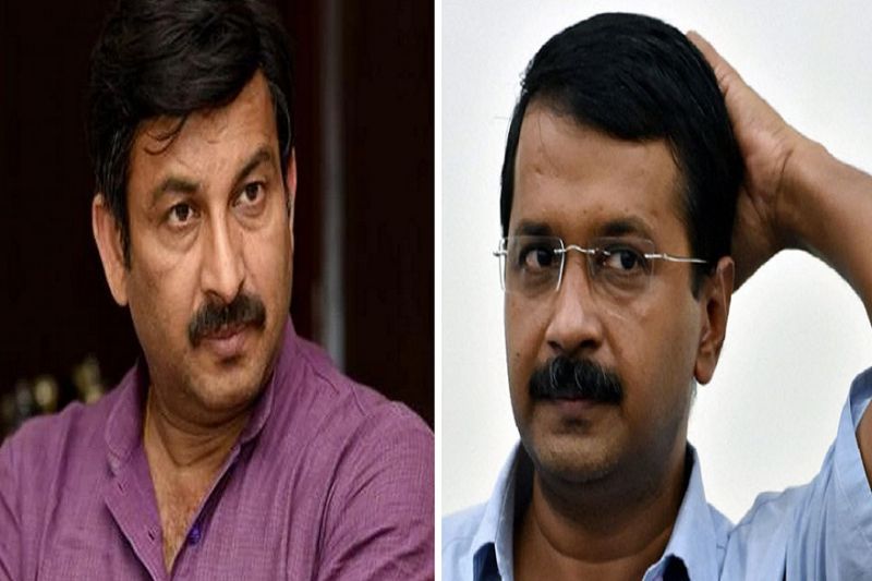 Arvind Kejriwal and Manoj Tiwari  Arvind Kejriwal and Manoj Tiwari