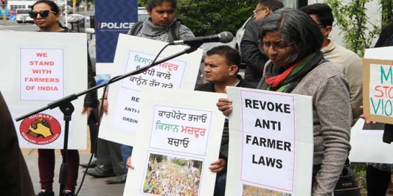 Punjabi NRIs protest farm laws
