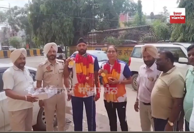 ASI Jaspinder Singh and Constable Sarabjit Kaur won gold medals