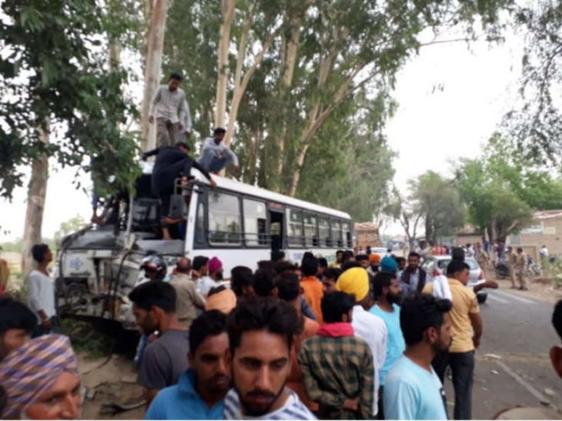 Bus Accident Sriganganagar 