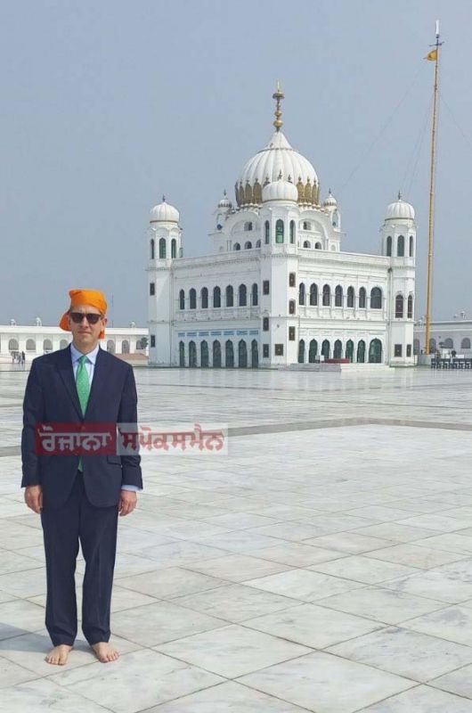 British High Commissioner in Lahore Cristian Turner a visited Gurdwara Kartarpur Sahib 