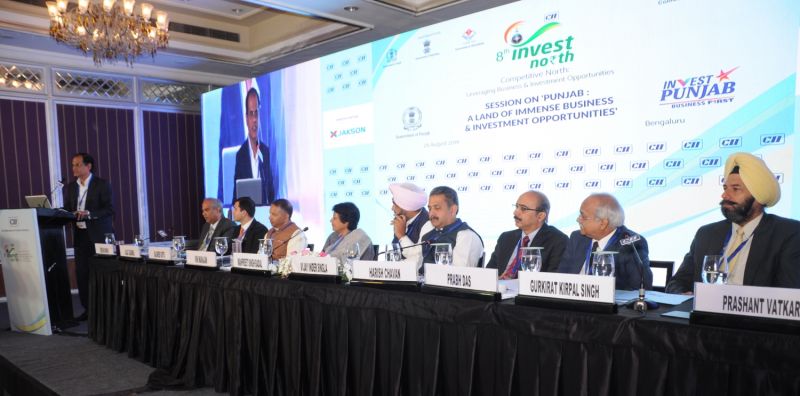 Session on Punjab industrial scenario during 8thInvest North organised by CII