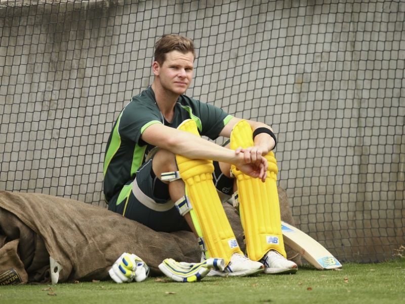 Steve Smith practicing