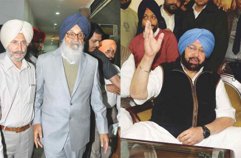 Capt. Amrinder singh and Badal