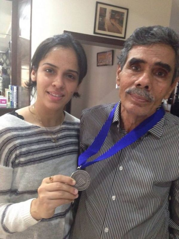 Saina Nehwal with father