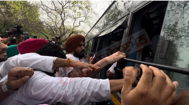 Demonstration of Punjab CongressDemonstration of Punjab CongressDemonstration of Punjab Congress