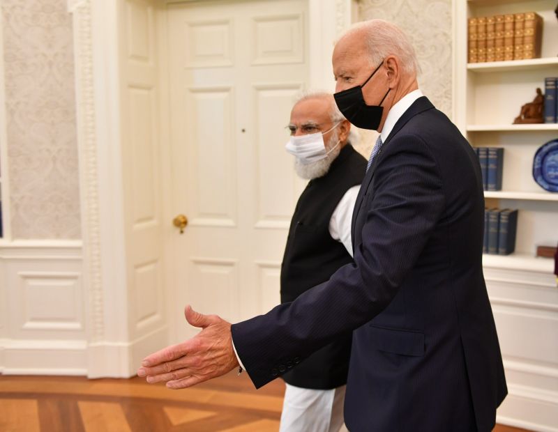 Indian PM Narendra Modi meets US President Joe Biden