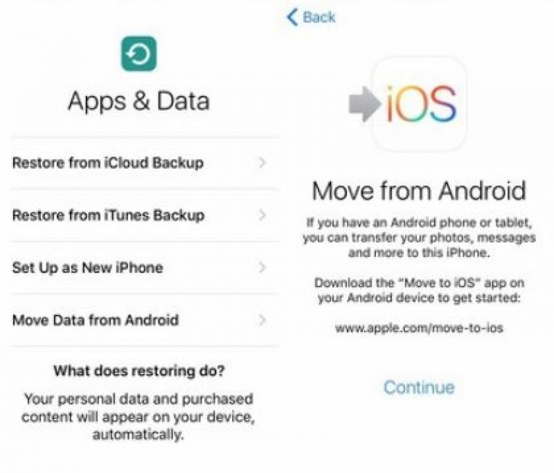 Android phones to iPhone