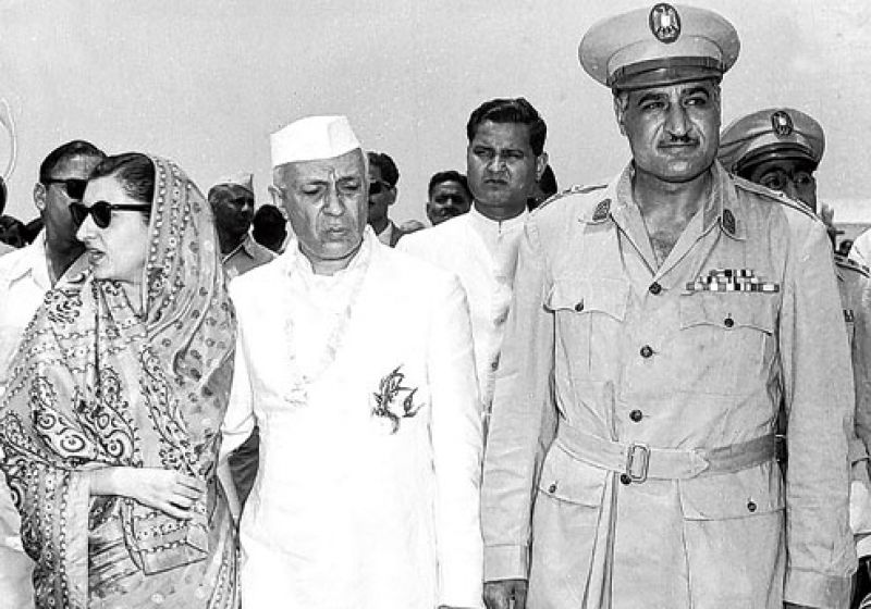 President Gamal Abdel Nasser and Indira Gandhi