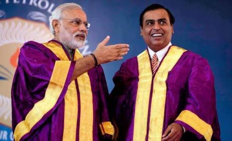 PM Narender Modi and Mukesh Ambani