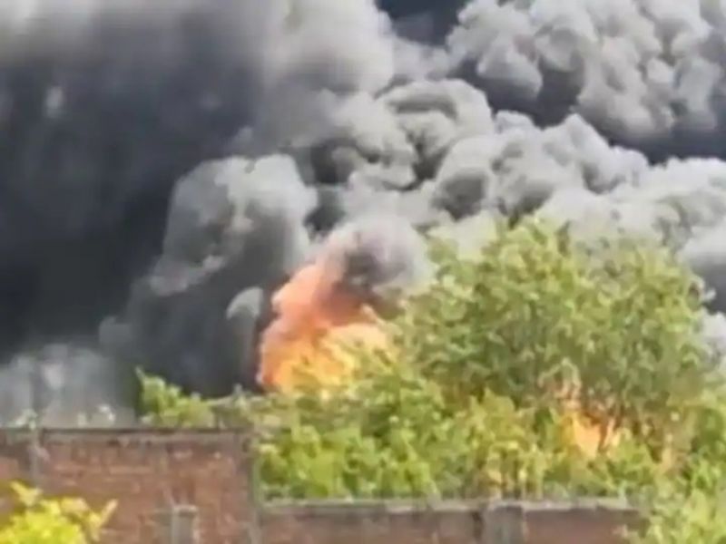 A fire broke out in a chemical factory in Meerut