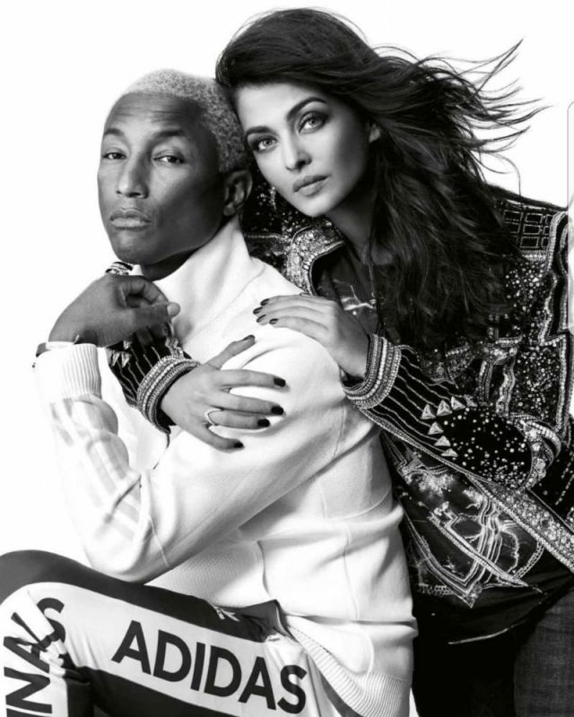 Aishwarya Rai with Pharrell Williams 