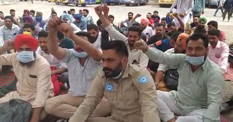 PRTC and PUNBUS contract employees protest 