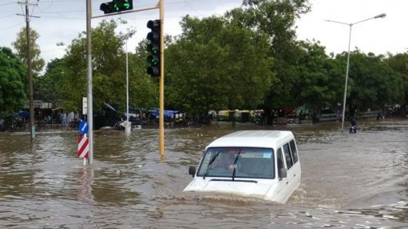 Roads filled with Water