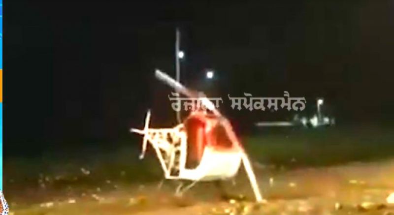 Young man making indigenous helicopter