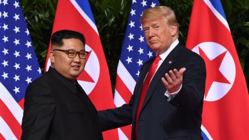 Kim Yong with Trump