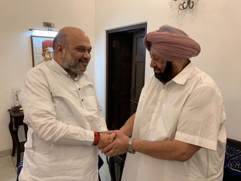 Captain Amarinder Singh meets Amit Shah