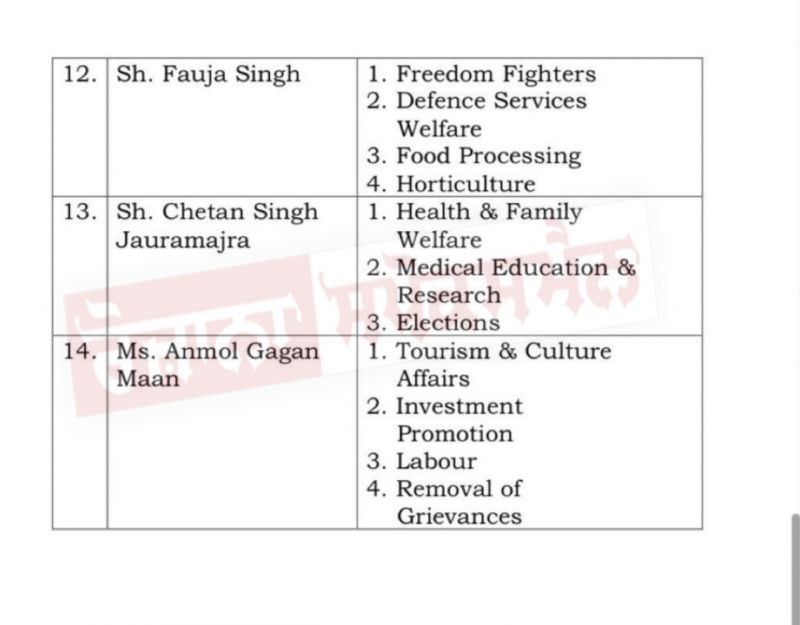 Newly appointed ministers of 'Mann' ministry get portfolios Newly appointed ministers of 'Mann' ministry get portfolios
