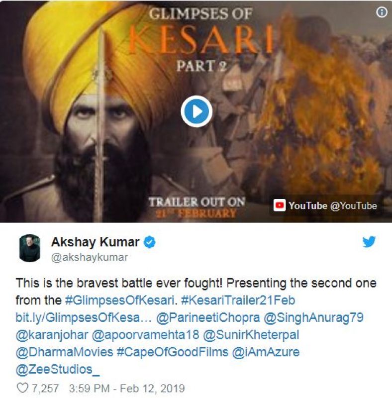 Akshay's twitter post Akshay's twitter post