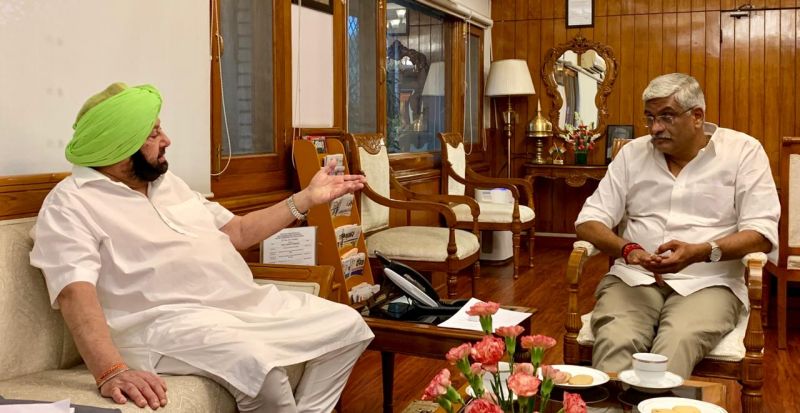 Captain Amarinder Singh meet Jal Shakti Minister Gajendra Singh Shekhawat 