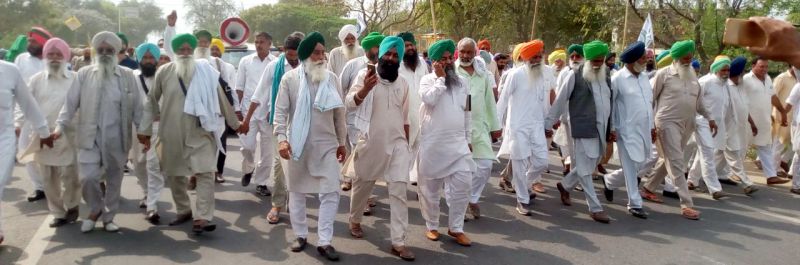 Farmers at Ram Leela Ground