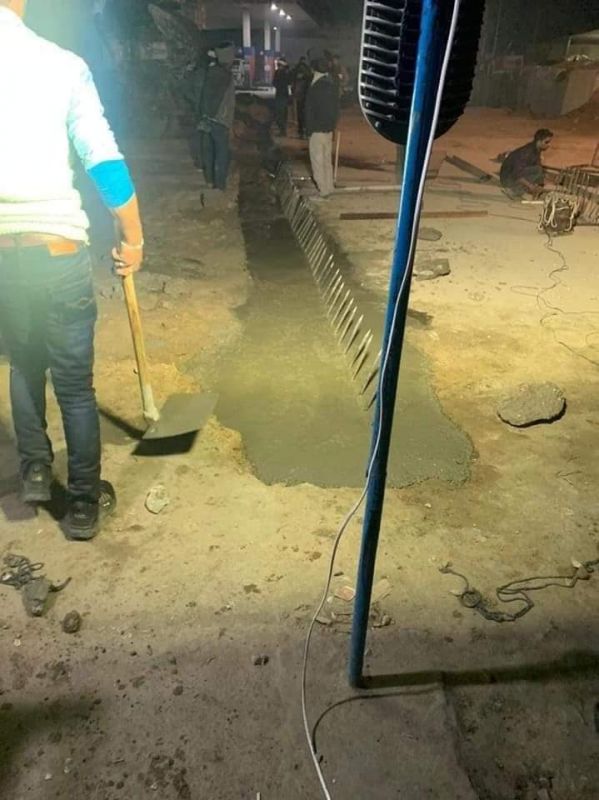 concrete wall on Ghazipur border