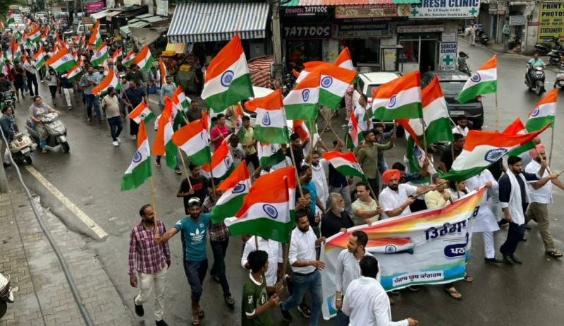 Punjab Youth Congress celebrated the Foundation Day of Youth Congress by taking out the Tricolor Yatra Punjab Youth Congress celebrated the Foundation Day of Youth Congress by taking out the Tricolor Yatra