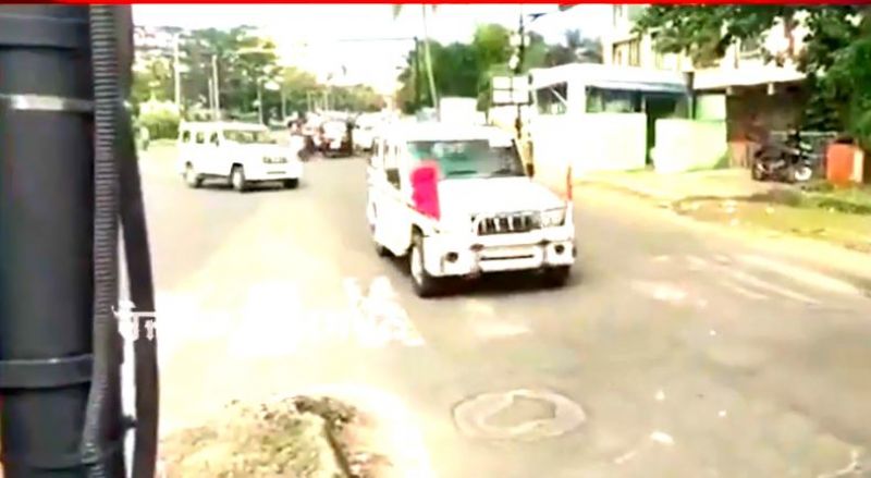 NSUI workers in Odisha protest against Ajay Mishra, eggs thrown on vehicles