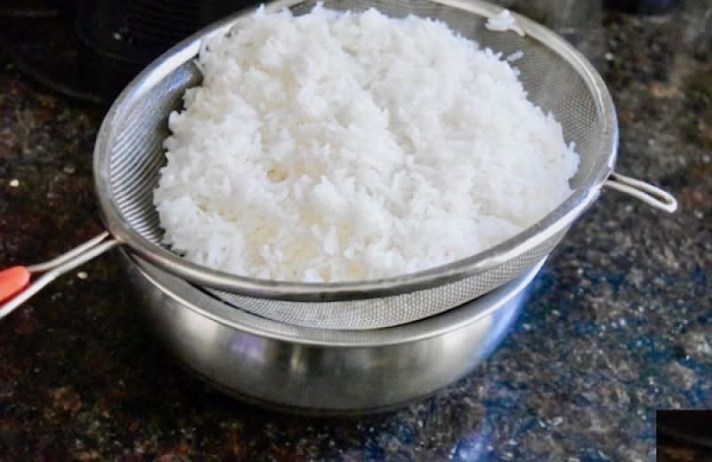Kamal rice cooked in cold water