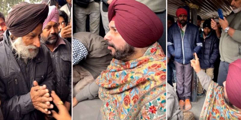 Navjot Sidhu arrives at Madanpura Chowk, Mohali