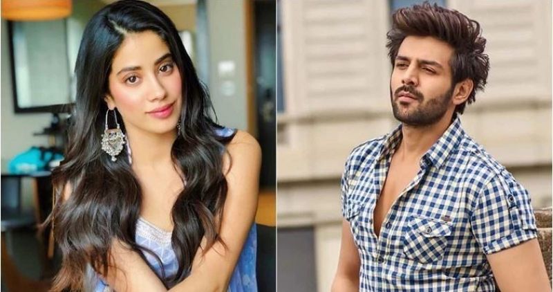 Kartik Aaryan and Janhvi Kapoor in Dostana 2