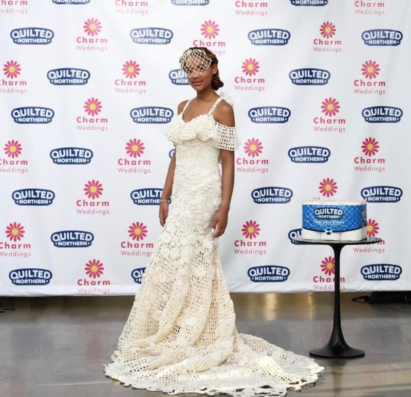 Toilet paper wedding dress