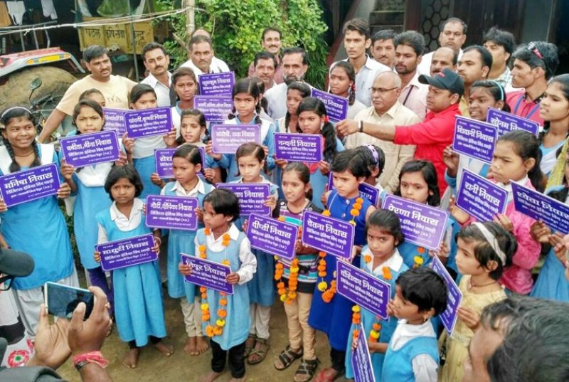 Girls with name plates