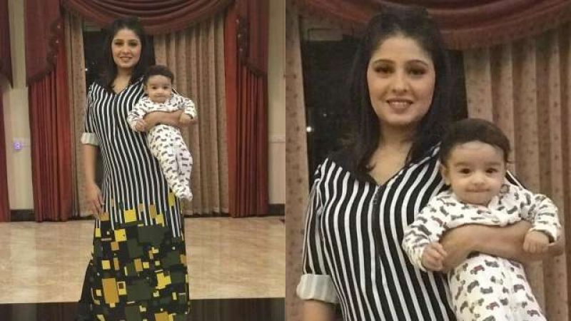 Sunidhi Chauhan shared his son