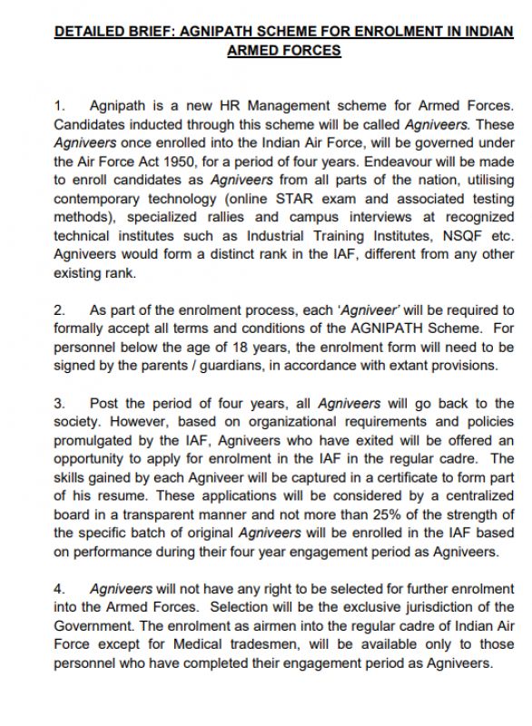 Indian Air Force releases details on Agnipath recruitment: Eligibility, benefits