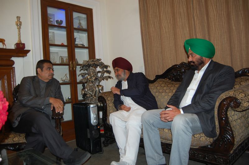 Nitin Gadkari, Sukhbinder Sarkaria & Tripat Bajwa