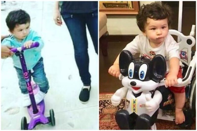 Taimur try to run scooter in London