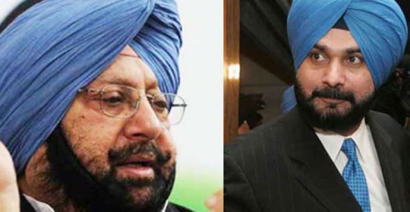 Capt Amarinder Singh and Navjot Singh Sidhu