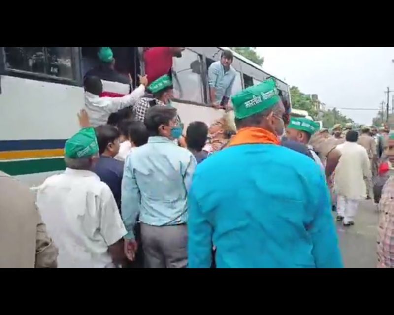 Farmers Protest for various demands in Nodia