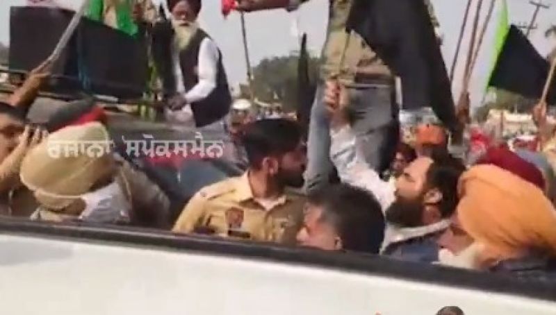 Farmers Protest Against Sukhbir Badal in ludhiana   Farmers Protest Against Sukhbir Badal in ludhiana