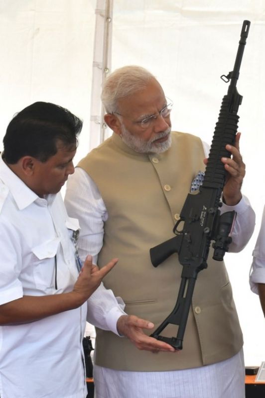 Modi with Ak-203 Rifle