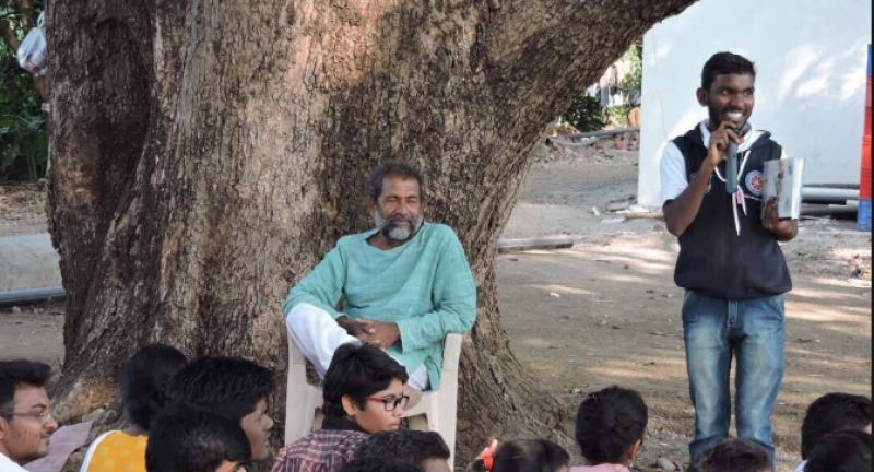 Dr Kolhe addressing campers