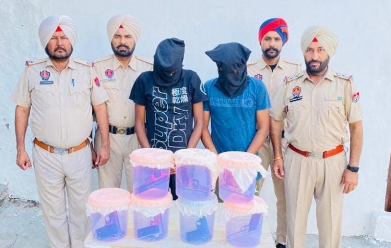 PUNJAB POLICE NABS TWO CLOSE AIDES OF GANGSTER GOLDY BRAR; 7 PISTOLS, POLICE UNIFORM RECOVERED