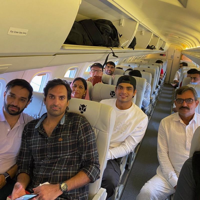 Neeraj Chopra and his parents Neeraj Chopra and his parents