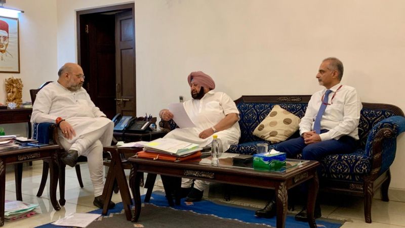 Captain Amarinder Singh meets Amit Shah