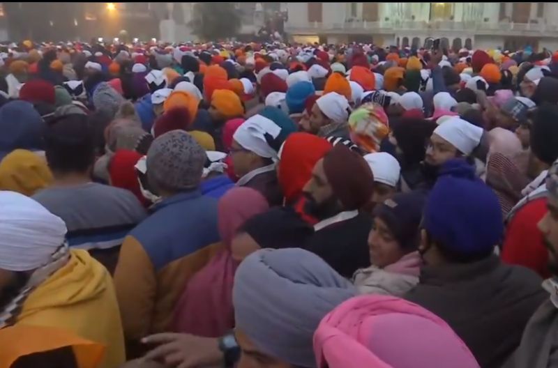 Sangat celebrated new year at Darbar sahib